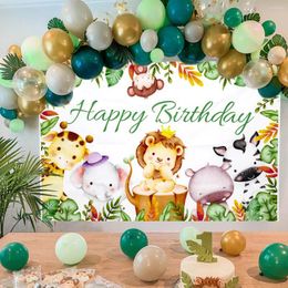 Party Decoration Jungle Animal Backdrop Wild One Safari Birthday Decorations Baby Shower Boy Girl 1st Background