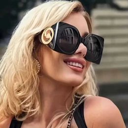 Sunglasses Oversized Irregular Sunglasses Women New Fashion Square Unique Design Hip Hop Punk Sun Glasses for Ladies Eyeglasses Y240513