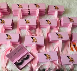 Manufacture eyelash Customised packaging box 100 3D5D Faux Mink Eyelashes 16mm 18mm 25mm lashes Vendors with private label9626986