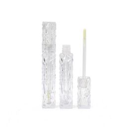 Square Transparent Lipgloss Tube Cosmetic Clear Lip Gloss Container with Wand DIY Makeup Concealer Packaging Bottle J27