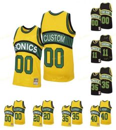 City Earned Edition Custom Printed Allen 34 Ray Durant 35 Kevin Kemp 40 Shawn Schrempf 11 Detlef Payton 20 Gary Basketball Jerseys7965679