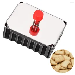 Baking Moulds DIY Plunger Cookie Cutter Tools Square Biscuit Pastry Decorating Mould Stainless Steel Fondant Pressed Mould