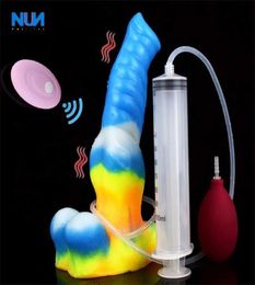 Sex Toy Massager Nuun 10 Speeds Vibrator Anal Plug Luminous Silicone Werewolf Dildo Gspot y Toys for Woman Penis Masturbation Sex6155561