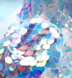 100X130CM Iridescent Symphony Tablecloth With Glitter Sequin Fish Scale Water Drop For Wedding Mermaid Birthday Party Decoration S3990852