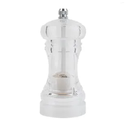 Storage Bottles Transparent Pepper Grinder Seasoning Box Acrylic Grinding Bottle Manual Mill Clear Food Containers With Lids