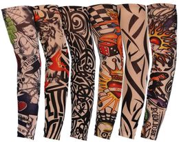 Nylon Elastic Temporary Tattoo Sleeve Outdoor Driving Riding Arm AntiUV Sunscreen Sleeve Breathable Fashion Designer Arm Stocking6884531