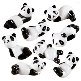 Dinnerware Sets 8Pcs Ceramics Chopsticks Stands Cartoon Panda Shaped Holder Creative Desktop Decoration Crafts