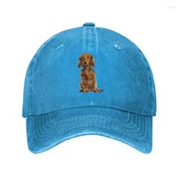 Ball Caps Custom Cotton Dachshund Baseball Cap Sun Protection Women Men's Adjustable Sausage Badger Wiener Dog Dad Hat Autumn