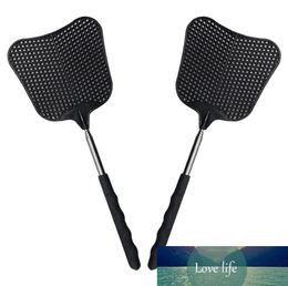 Mosquito and Fly Killing Plastic Fly Swatter Retractable Stainless Steel Rod Suitable for Indoor and Outdoor Use 2 Pack1101859
