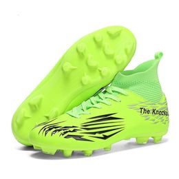 High top football shoes for men TF short staple elementary school students training shoes long staple youth artificial grass sneakers