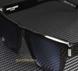 Classic Brand Retro YoiSill Sunglasses 469 005 Square Black Shiny Blue 51 mm Mens fashionable daily sun protection