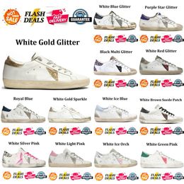 designer shoes women luxury sneakers men casual real leather release women shoes sequin classic white do old dirty lace up woman man unisex 10A top quality845220