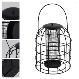 Other Bird Supplies 1PC Iron Window Feeder Black Hanging Birds With Mesh Grid Tube Pet Food For Home Store