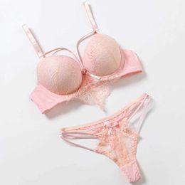Bras Sets Brief Sets for Women Underwear Push Up Lace Sexy Lingerie Bralette Seamless Bras Corset Top Brand Design S Through Bra Y240513