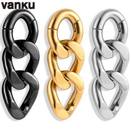 Vanku 2-piece Simple Chain Earstand Weight Earplug Body Jewellery Perforated Pendant Gauge Tunnel Earrings Fashion Jewellery Gifts 240430