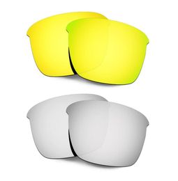Sunglasses HKUCO Polarized Replacement Lenses For Thinlink GoldSilver 2 Pairs9102100