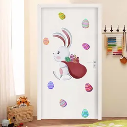 Window Stickers Easter Clings Decals Carrot Egg Sticker For Wall Door Decor Party Home Animal Sticker#30