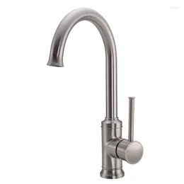 Kitchen Faucets High Quality Brass Sink Faucet Cold Water Copper Tap 1 Handle Hole Brushed Nickel Black Rose Gold