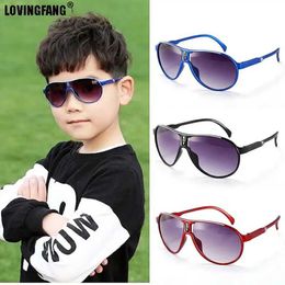 Sunglasses Fashionable childrens sunglasses colored eyeglass frames girls and boys glasses UV400 baby mirror sunglasses d240514