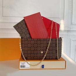 Fashion Designer Bags Three-piece Luxury Paris Bag Brand Handbags Women Tote Shoulder Bags bag Open Pocket Clutch Crossbody Cosmetic Bags Wallet
