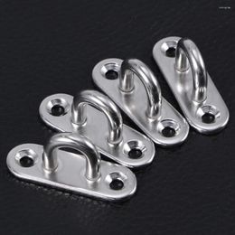 Hooks 12pcs U- Shaped Bearing Hook Stainless Steel Plate Staple Ring Design Screws Mount Hanger