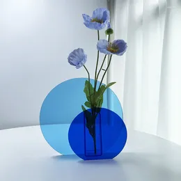 Vases Colourful Acrylic Vase Nordic Simple Flower Ware INS Arrangement Living Room Home Decoration Table Ornaments