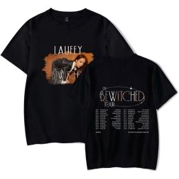 Laufey The Bewitched Tour Oversized T Shirt Women Men Summer Fashion Crewneck Short Sleeve Funny Tshirt Graphic Tees Streetwear