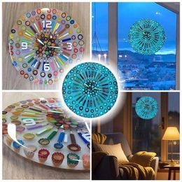 Wall Clocks Bust Sculpture Hydrant 2024 Luminous Clock Pendant Handmade Home Decoration Glow In The Dark Epoxy