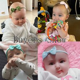 Hair Accessories 4/5/6Pcs/Set Solid Newborn Kids Headwear Elastic Hair Bands for Girls Cute Ribbon Bowknot Headband Infant Baby Hair Accessories