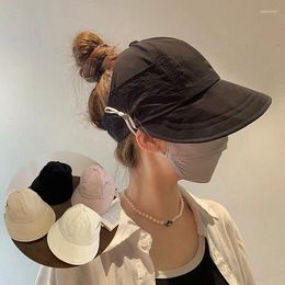 Wide Brim Hats 2024 Foldable Sun Hat Drawstring Adjustable Cap For Women Beach Summer Quick-dry Visor Fisherman