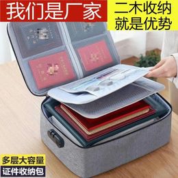 Storage Bags Bag Family Multi-Layer Certificate Box Passpor Ermu Multi-Function File Large For Supplied Directly Capacity