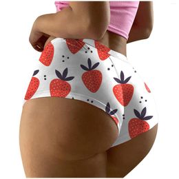 Women's Panties Fashion Sexy High Wais Underwear Printed Seamless Breathable Briefs Under Clothes Waist Trainer