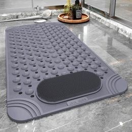 Bath Mats Mat Non-Slip Bathtub PVC Safety Shower With Drain Hole Bathroom Creative Massage Foot Easy Accessories