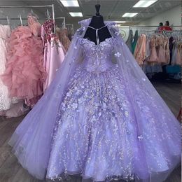 Floral Charro Quinceanera Dresses With Warp Off Shoulder Puffy Skirt Lace Embroidery Princess Sweety 16s Girls Masquerade gowns 257d