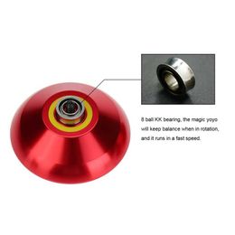 Yoyo Professional Yoyo T5 Overlord Aluminium Alloy Metal Yoyo 8 Ball KK Bearing with String Suitable for Childrens Purple