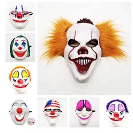 Máscara de estoque de festa PVC Clown Scary Payday 2 para Masquerade Cosplay Halloween Horrible Masks S