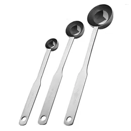 Coffee Scoops 1pc Stainless Steel Scoop Tablespoon Measuring Spoon Long Handle For Kitchen Cafe Making 4/8/25ml