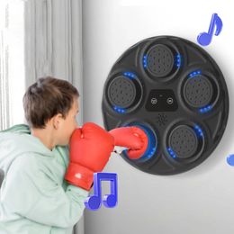 Smart Music Boxing Machine with LED Lights For Kids Adults Wall Hanging Sanda Sandbag Target for Sports Equipment 240506