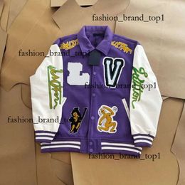 Letterman Vintage Bomber Coats Letter Embroidery Autumn Men Baseball Office Jackets Hip Hop Loose Varsity Fashion Winter Keep Warm Off Jacket White 1ee2