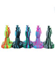 Grenade type smoking pipe silicone nector kit collector water pipes smoke kits with 14mm Titanium Tip Multi color9551126