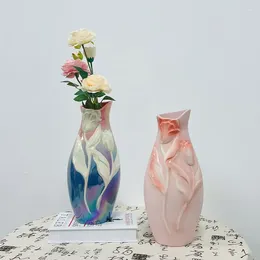 Vases Jingdezhen-Creative Hand-Painted Graffiti Vase For Home Decorations Modern Ceramic Flowers Pot Living Room Decor Art Gifts