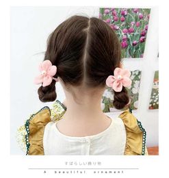 Hair Accessories 4/10/20 Pcs/Set New Baby Girl Cute Colours Flower Hair Bands tail Holder Chilren Soft Scrunchies Rubber Kids Hair Accessories