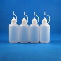 100 Sets/Lot 50ml Plastic Dropper Bottles Metal Needle Caps Rubber Safe Tip LDPE E Cig Vapor Liquid Flux Ink 50 mL Lnlen Wqdkt