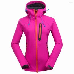 Skiing Jackets Thermal Softshell Ski Jacket For Women Outdoor Windproof Snowboard Hiking Sport Snow Skiwear Skating Clothes