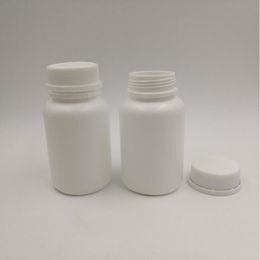 Free shipping 50pcs 100ml 100cc HDPE White medical pill bottle plastic, empty refillable Capsules bottle with Tamper Proof Cap Rhmic Svwke