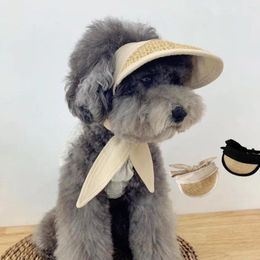 Dog Apparel Pet Hat Sunscreen Sun Costume For Cat Small Pastoral Style Hats Caps Chihuahua Schnauzer