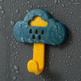 Hooks Household Cartoon Cloud Decorative Key Holder Wall Mounted Adhesive Coat Hanger Hat Rack Sundries Organizer Accessories