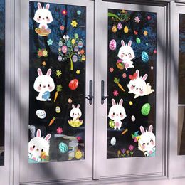 Window Stickers 9Pcs/Set Wall Sticker Easter Pattern Eco-friendly PVC Cartoon Murals For Door Decorative Films Home Decor