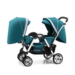 Strollers# Twin Baby Stroller Can Be Detached Second High view Adjustable Toddler Strollerv fold 0 To 3 Years H240514
