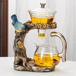 Teaware Sets Teapot Household Magnetic Suction Semi-automatic Lazy Tea Making Tool Glass Set